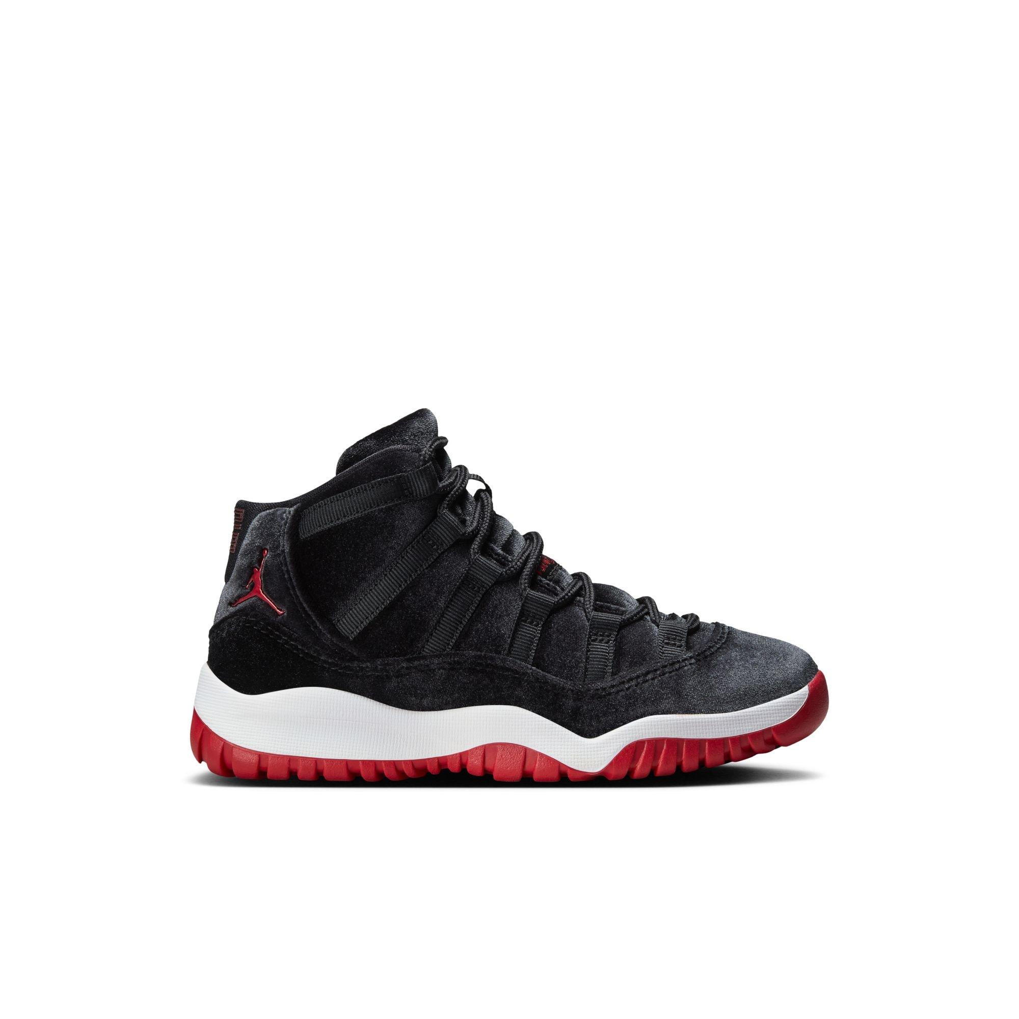 Jordan 11 Retro Bred Velvet Preschool Girl s Shoe Hibbett